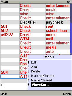 View Sort Options